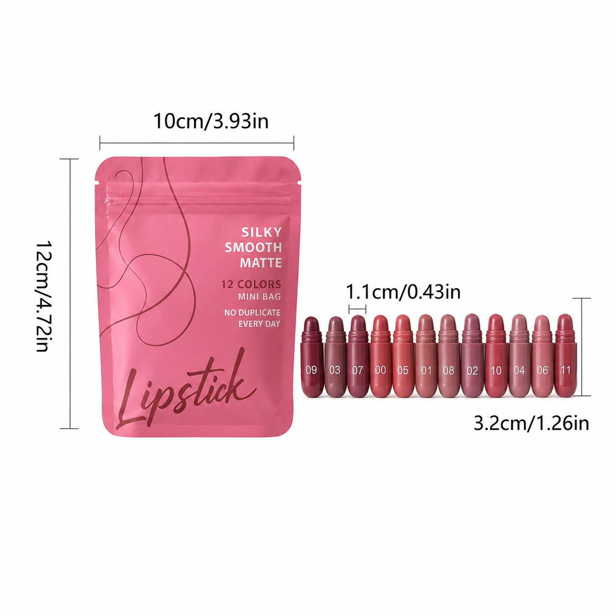 2-color capsule set mini Longlasting Matte lipstick✨