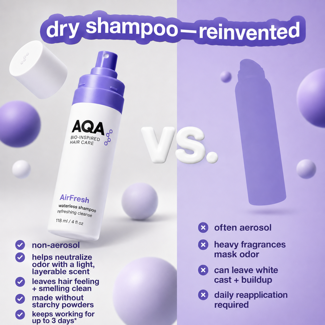Air Dry Shampoo|Full size 4oz(118 ml)